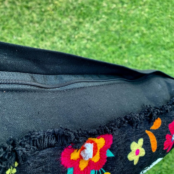 Skull Floral Embroidered Pillow by Christian LaCroix - Picture 2 of 5